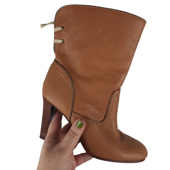 See By Cloe Lara Lace-Up Leather Boots