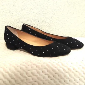 Sesto Meucci Studded Pumps Flats Leather Suede Sz 9.5 NWB