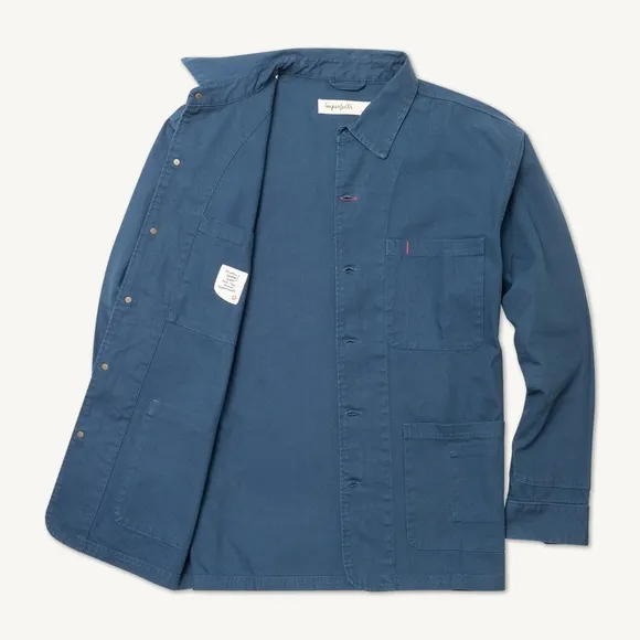 Set: Cunningham Coat   Courier Pant in Cotton Canvas in Banks Street Blue