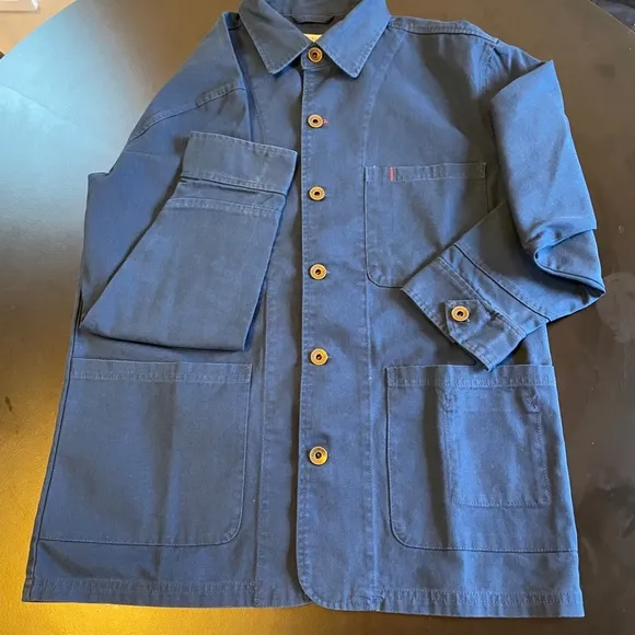 Set: Cunningham Coat   Courier Pant in Cotton Canvas in Banks Street Blue