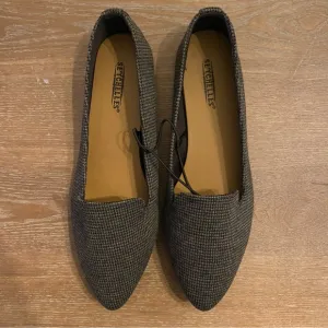 SEYCHELLES Sax Black/Gray Houndstooth Slip On Flats