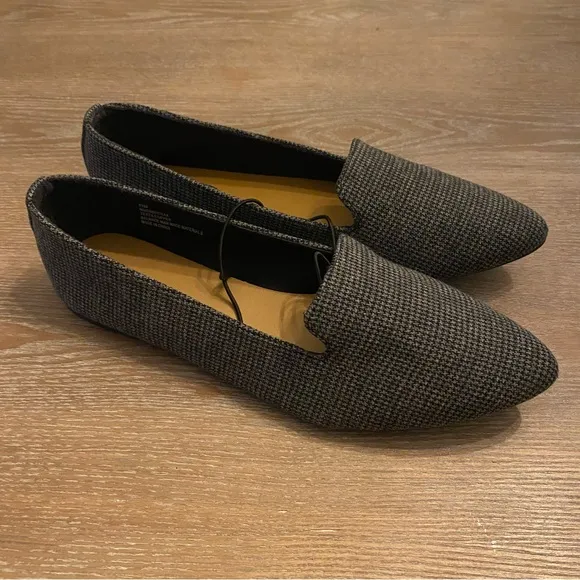 SEYCHELLES Sax Black/Gray Houndstooth Slip On Flats