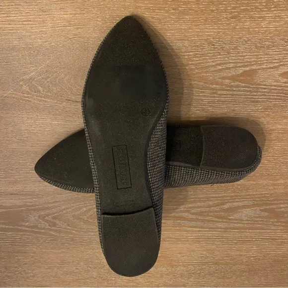 SEYCHELLES Sax Black/Gray Houndstooth Slip On Flats