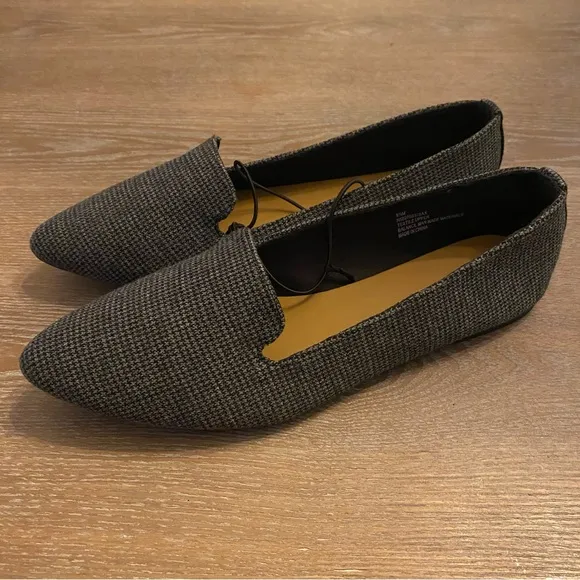 SEYCHELLES Sax Black/Gray Houndstooth Slip On Flats