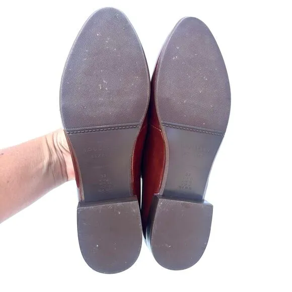 Sezane Ninon Low Ballerinas Flats Patent Leather Mahogany Brown Straps 6