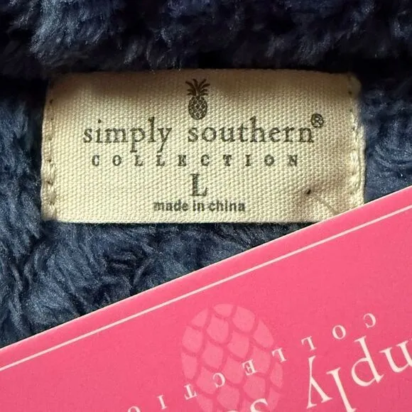 Simply Southern Simply Soft Pullover Deep Blue NWT L