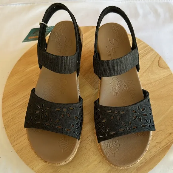 Skechers Cali Brystol Vegan Wedge Sandals - Beach Bliss 9M