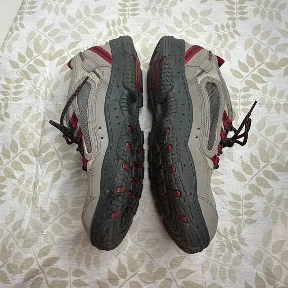 Skechers Men's 10 Hiking Trail‎ Running Shoes Athletic Outdoor Sneakers Gray Red