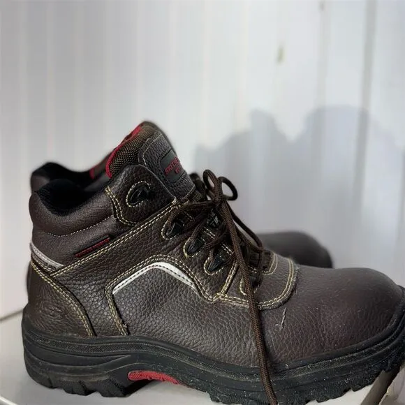 Skechers Work Steel Toe Boots Size 10 | Puncture Resistant EH | Leather Upper