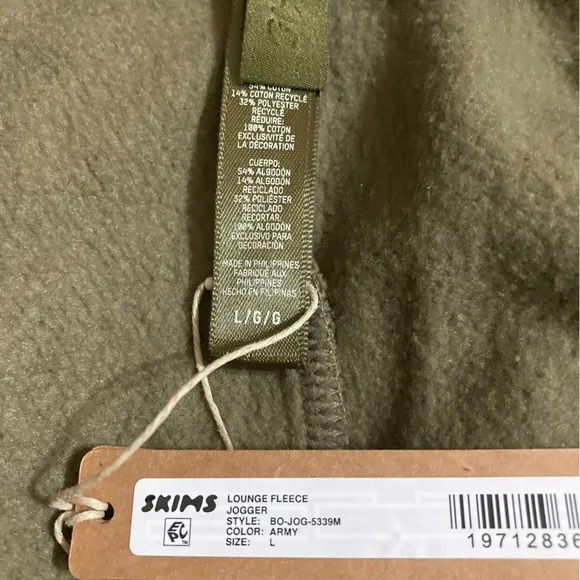 SKIMS Cotton Fleece Joggers L