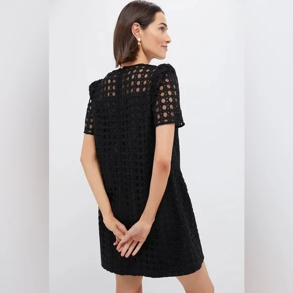 Small Tuckernuck Black Cane Lace Janelle Dress