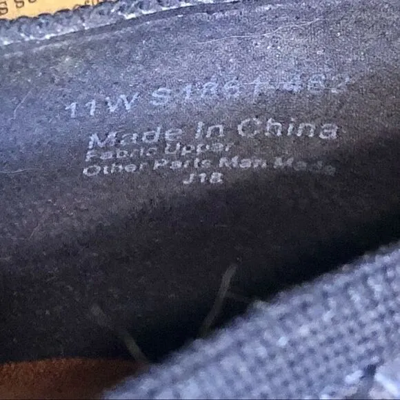 SOFTWALK SICILY COMFORT ROUND TOE WOVEN BALLET WIDE SLIP ON FLATS BLUE CAMO 11W