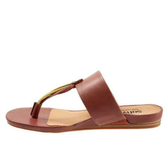 SoftWalk Women's sz 9.5 Calimesa Sandal Thong Slides Slip on Casual Flats