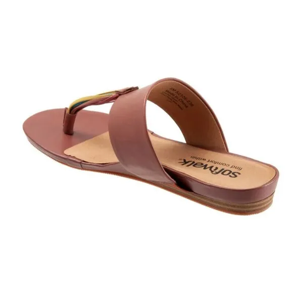 SoftWalk Women's sz 9.5 Calimesa Sandal Thong Slides Slip on Casual Flats