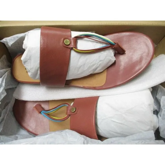 SoftWalk Women's sz 9.5 Calimesa Sandal Thong Slides Slip on Casual Flats