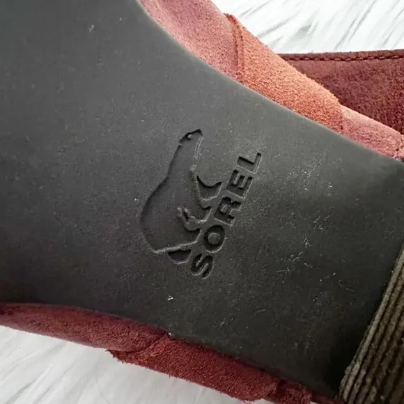 SOREL | Addington Lace Up Sandal Rustic Orange/Brown Block Heel | Size 8