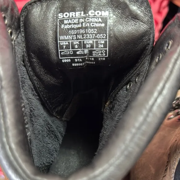 Sorel Conquest Wedge Boots Quarry / Black Size 7