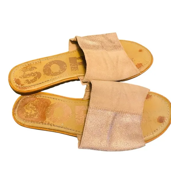 Sorel Ella Block Slide Metallic