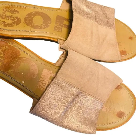 Sorel Ella Block Slide Metallic