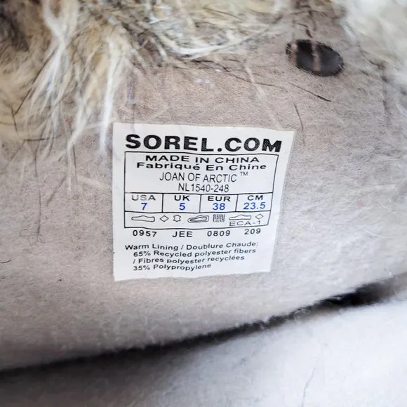 Sorel Joan of Arctic Brown Suede Leather Waterproof Winter Snow Boots