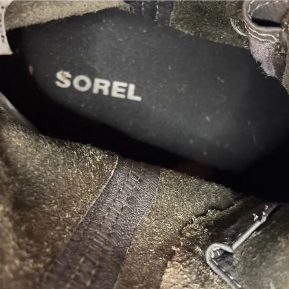 Sorel Joan of Arctic Wedge II Lace Up Boots Quarry Gray 8.5
