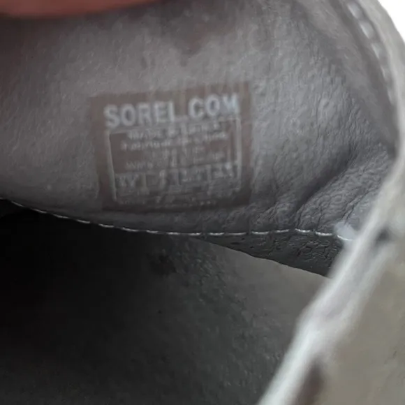 SOREL Joanie II Slide Crakle Sandals gray/ silver Size 9.5