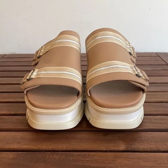 Sorel Joanie III Wedge Slide Adjustable Vamp Strap Sandals US Women 9/UK 7/EU 40