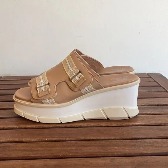 Sorel Joanie III Wedge Slide Adjustable Vamp Strap Sandals US Women 9/UK 7/EU 40