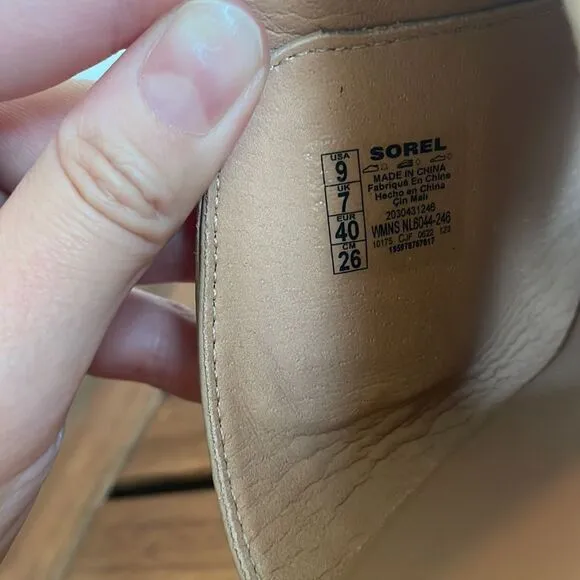 Sorel Joanie III Wedge Slide Adjustable Vamp Strap Sandals US Women 9/UK 7/EU 40