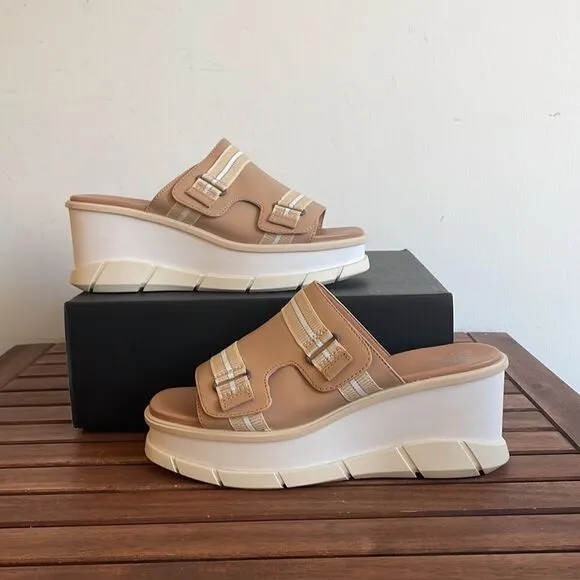 Sorel Joanie III Wedge Slide Adjustable Vamp Strap Sandals US Women 9/UK 7/EU 40