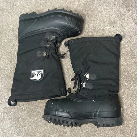 Sorel Mens Glacier Heavy Duty Warm Boots Winter Snow size 7 women’s 8.5