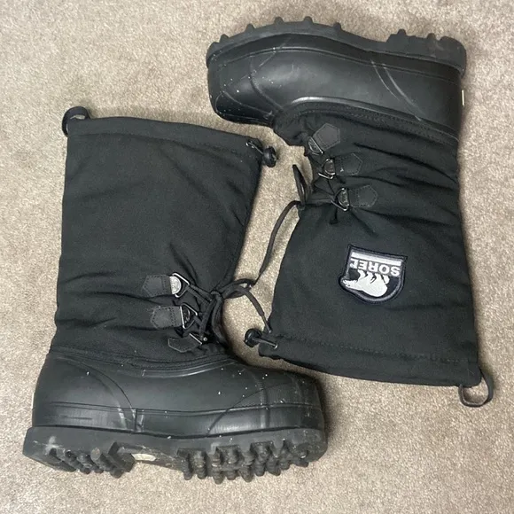 Sorel Mens Glacier Heavy Duty Warm Boots Winter Snow size 7 women’s 8.5