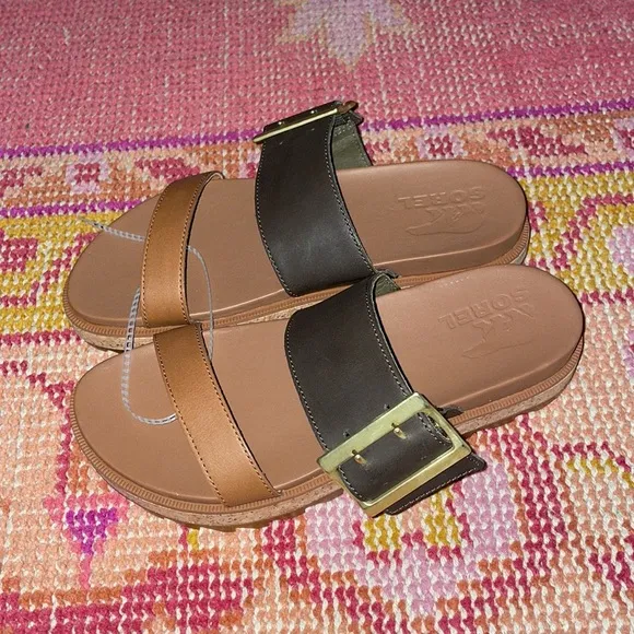 Sorel Roaming Buckle Slide Sandals SZ 6 NWOT