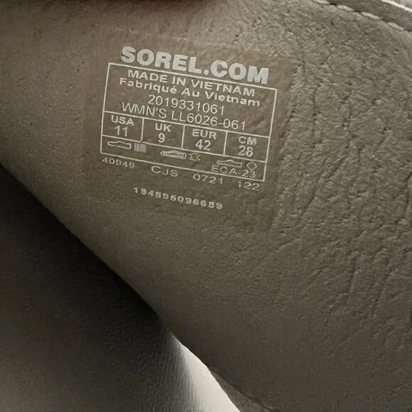 Sorel Roaming Easy Slides Grey Shoe Size 11