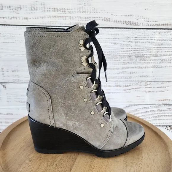 Sorel Sleep after hour wedge lace up boots