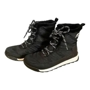 SOREL Whitney II Black Short Boots Lace Up Size 7.5