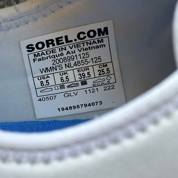 Sorel Women Ona White/Taupe Sneakers (NL4855-125) 8.5 Activewear Outdoor
