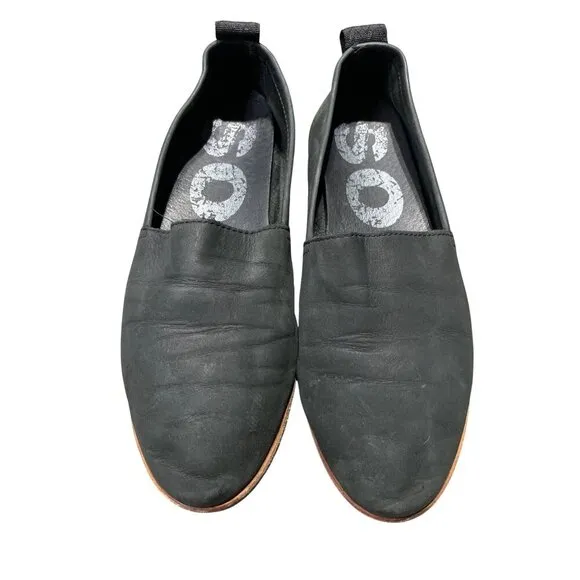 Sorel Womens Casual Black Slip-On Loafers size 9