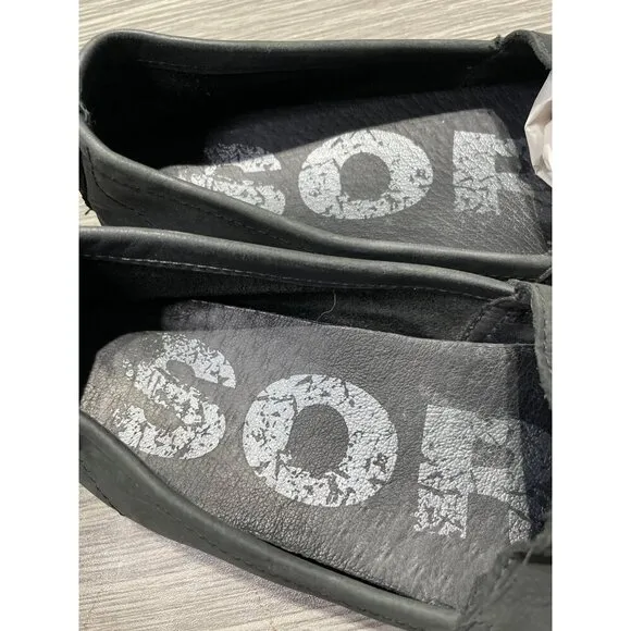 Sorel Womens Casual Black Slip-On Loafers size 9