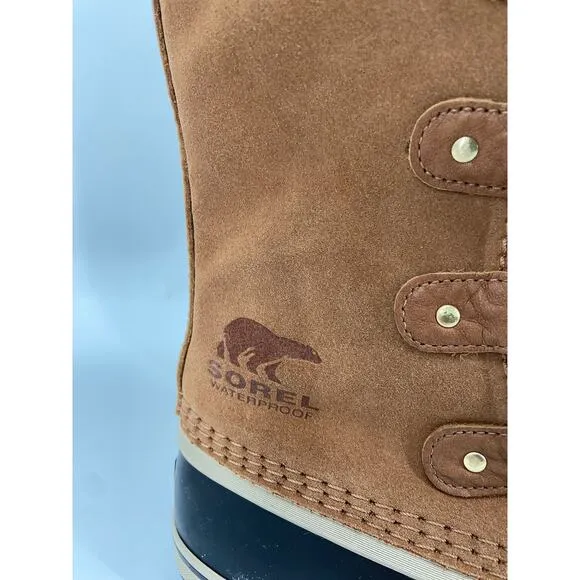 Sorel Women's Joan of Arctic Camel Brown Suede Waterproof Winter Duck Boots NWT