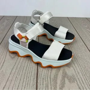 Sorel Women's Kinetic Impact Y Strap High Sandals 7.5 Sea Salt Koi (White) $135