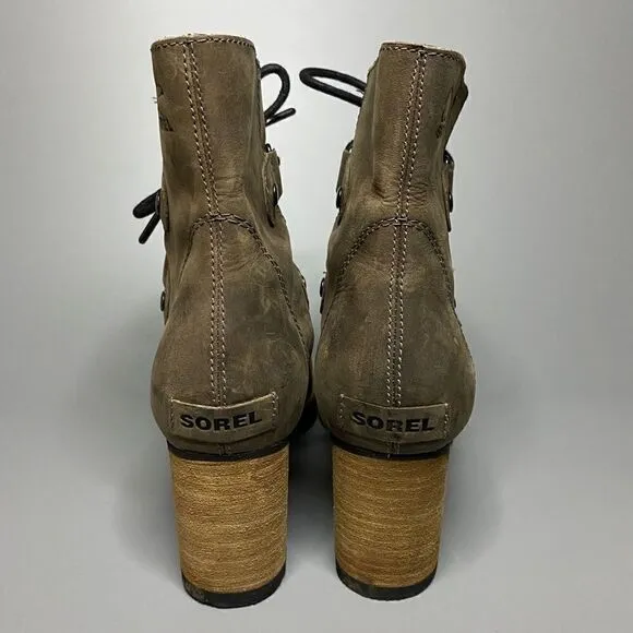 Sorel Addington Lace Up Ankle Boots Quarry Grey 9