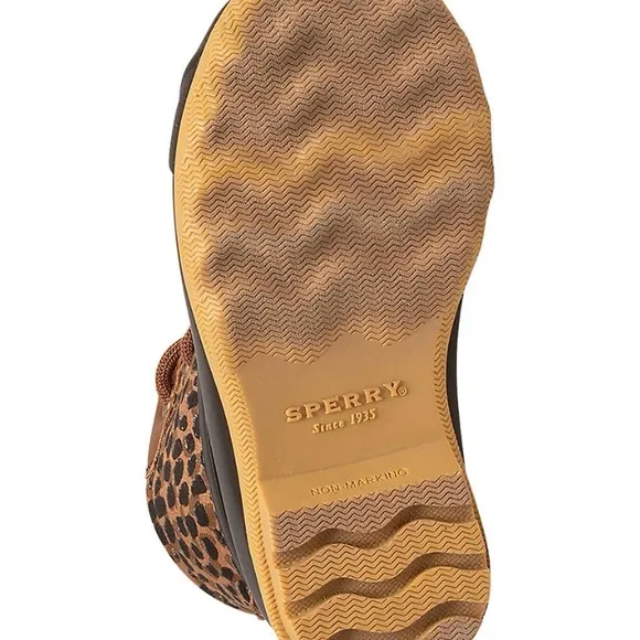 Sperry Toddler Little Girls Duck Boots Leopard Print NIB NEW