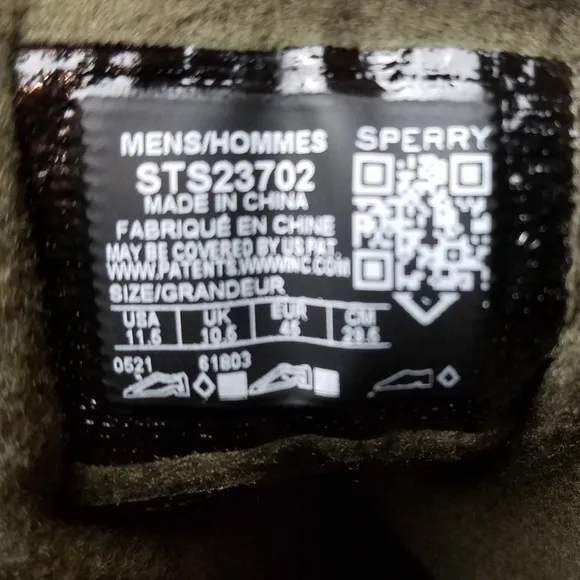 Sperry Top-Sider Men's 11.5 Saltwater Camo Duck Boots Lace-up Green STS23702 NEW