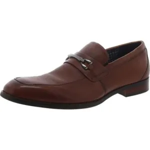 Stacy Adams Mens Kaylor Brown Leather Textured Slip On Loafers New