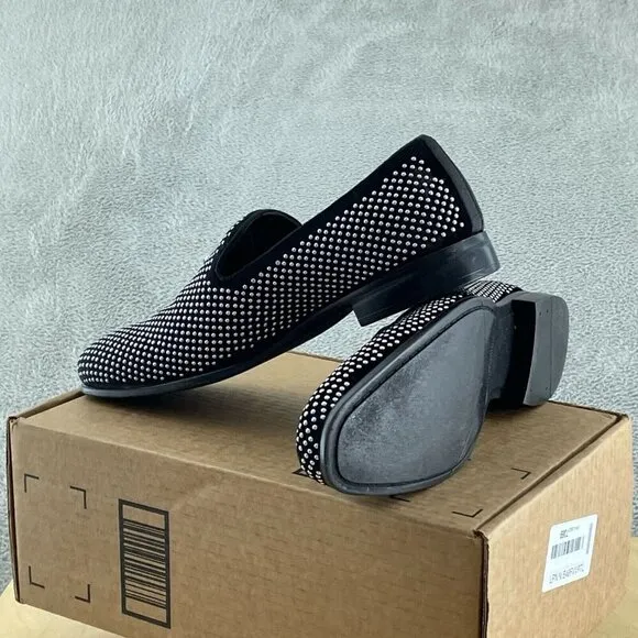 STACY ADAMS Men's, Swagger Loafer Black Silver 9 M NOWB S053