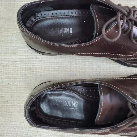 Stacy Adam's Brown Leather &amp; Suede Shoes Loafers Wingtip Oxfords Work Mens Sz 9