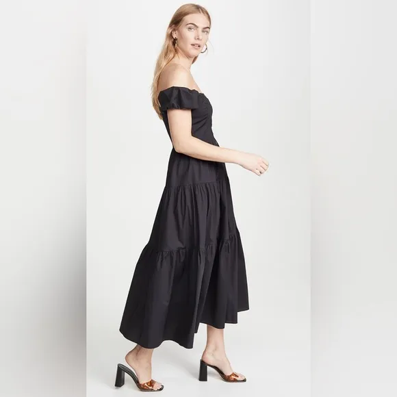 STAUD Elio Dress in Black