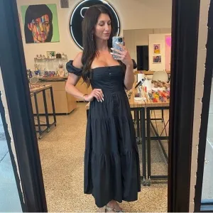 STAUD Elio Dress in Black