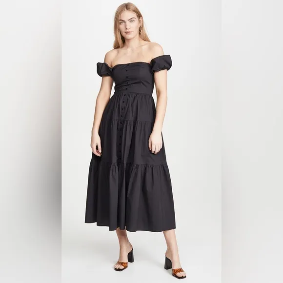 STAUD Elio Dress in Black